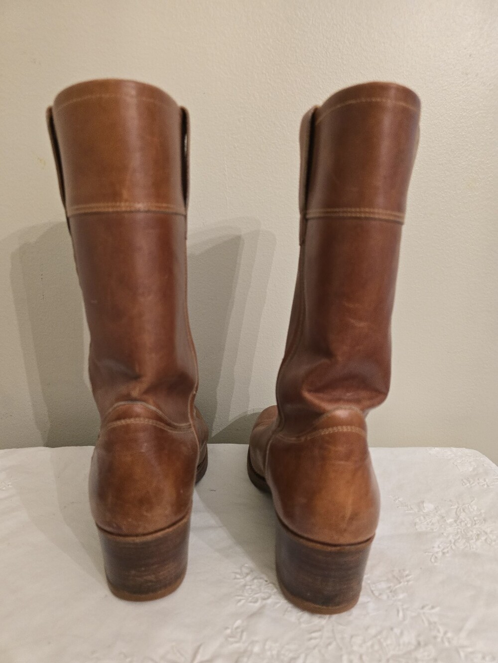 Vintage Brookline Brown Leather "Campus Boot" In Size 12D - Picture 2 of 6